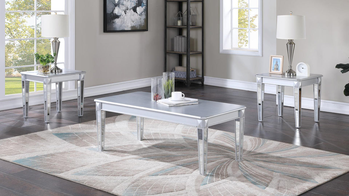 Silver Shimmer 3-Piece Table Set