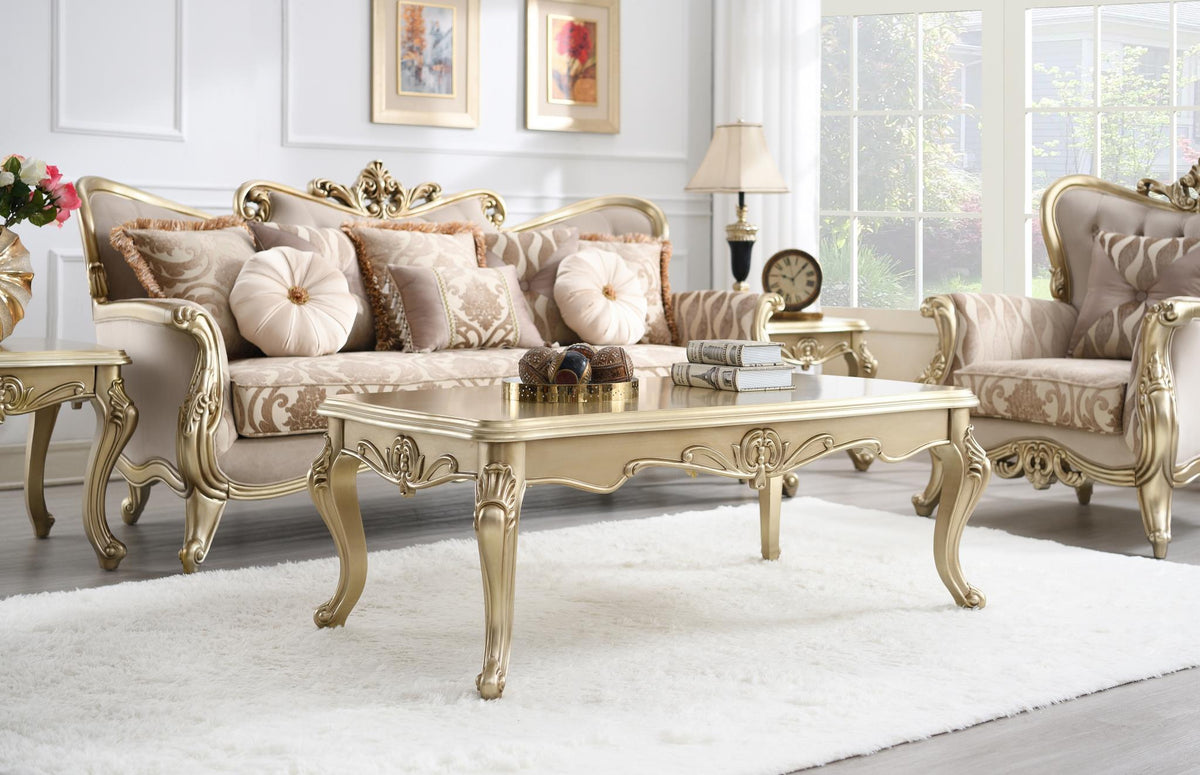 Champagne Gold Traditional Table Set
