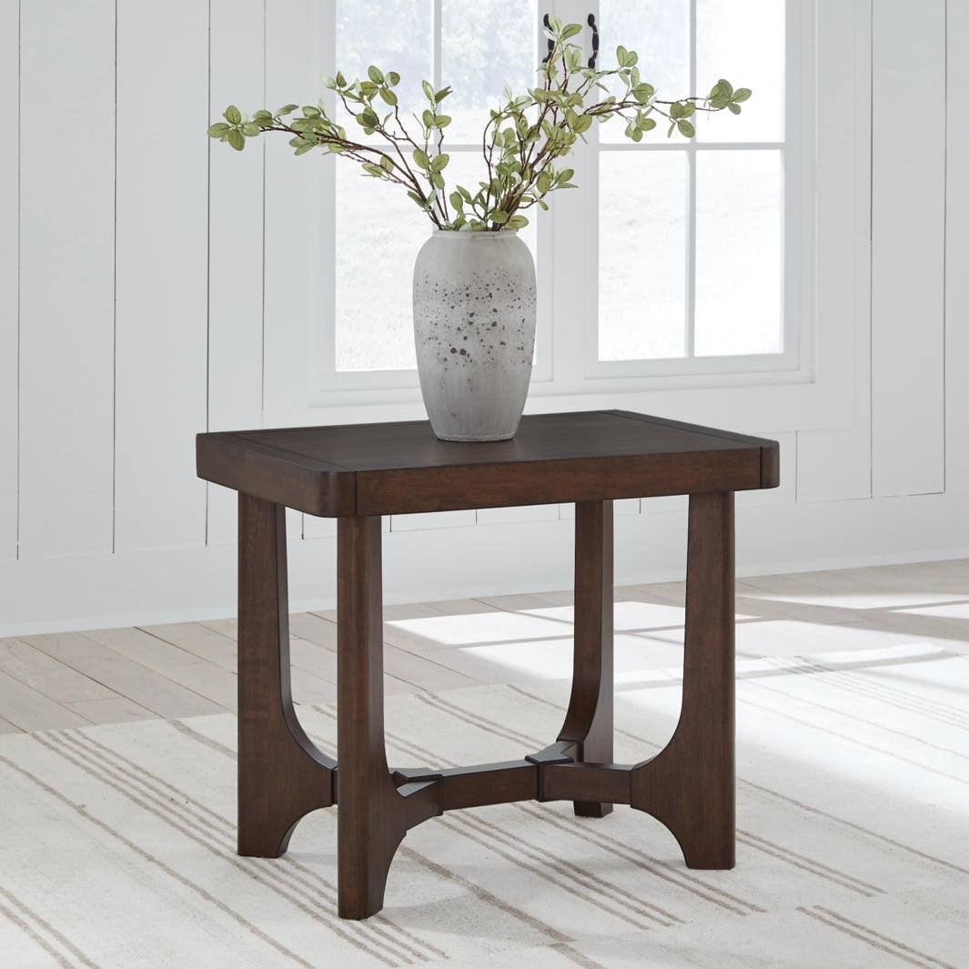 Korestone Rectangular End Table - Brown