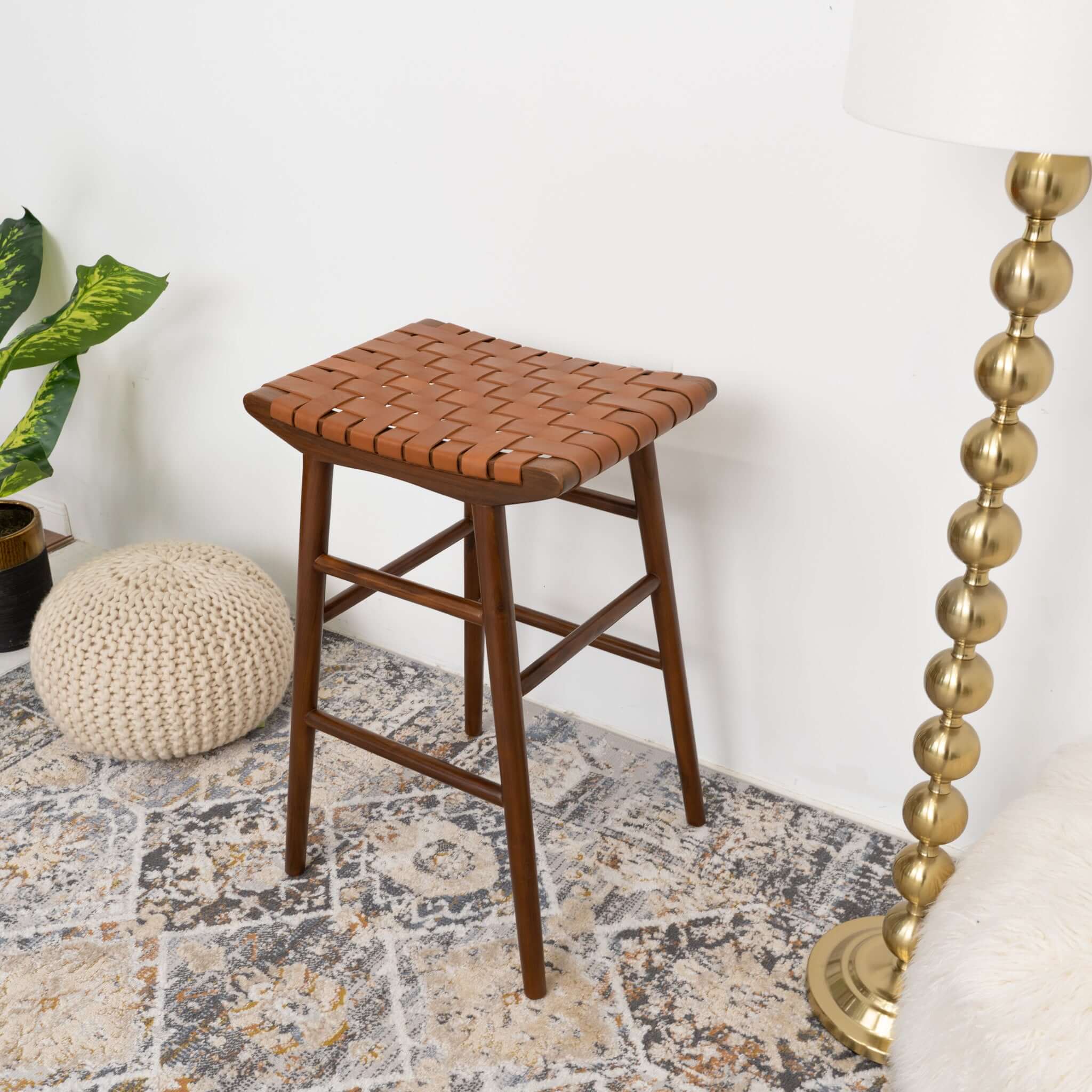 Esse Tan Leather Bar Stool