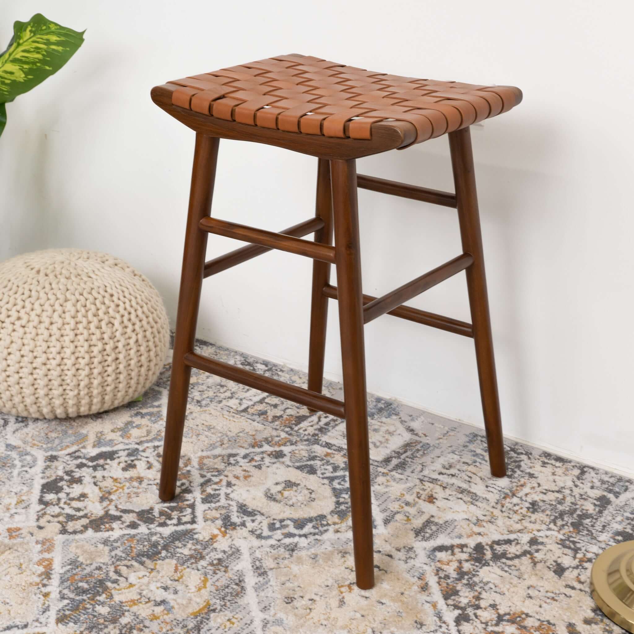 Esse Tan Leather Bar Stool