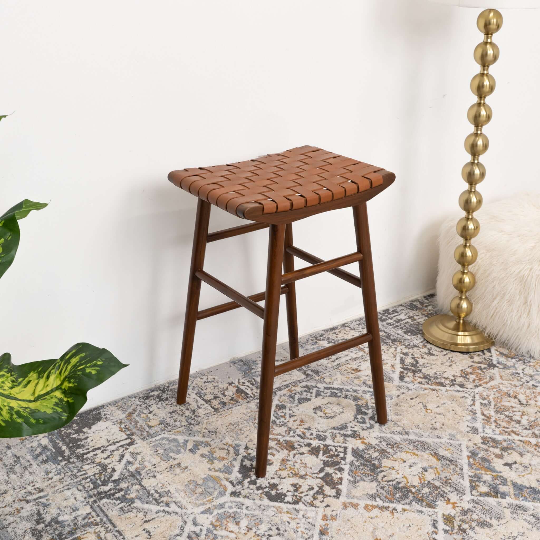 Esse Tan Leather Bar Stool