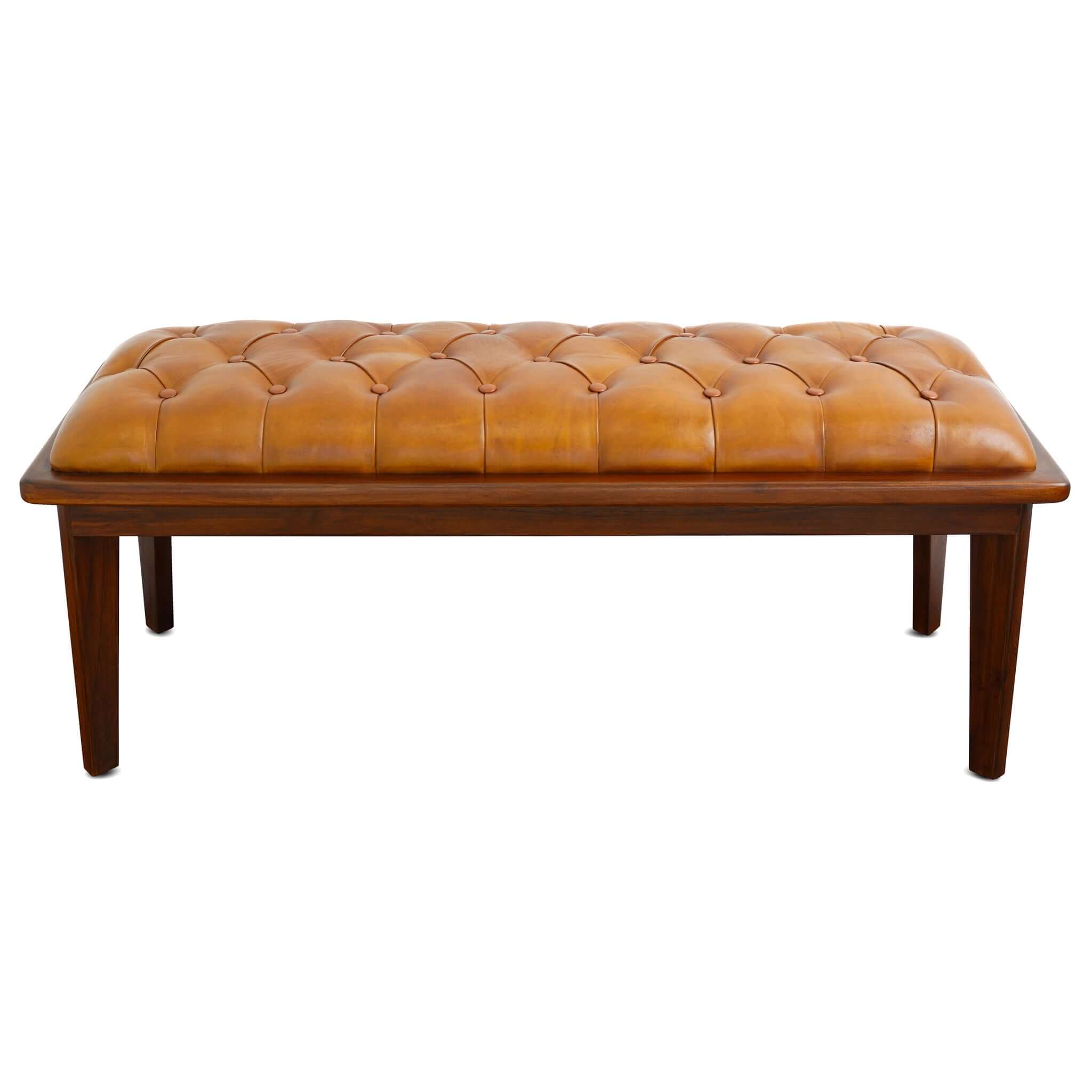 Pierre Tan Leather Bench