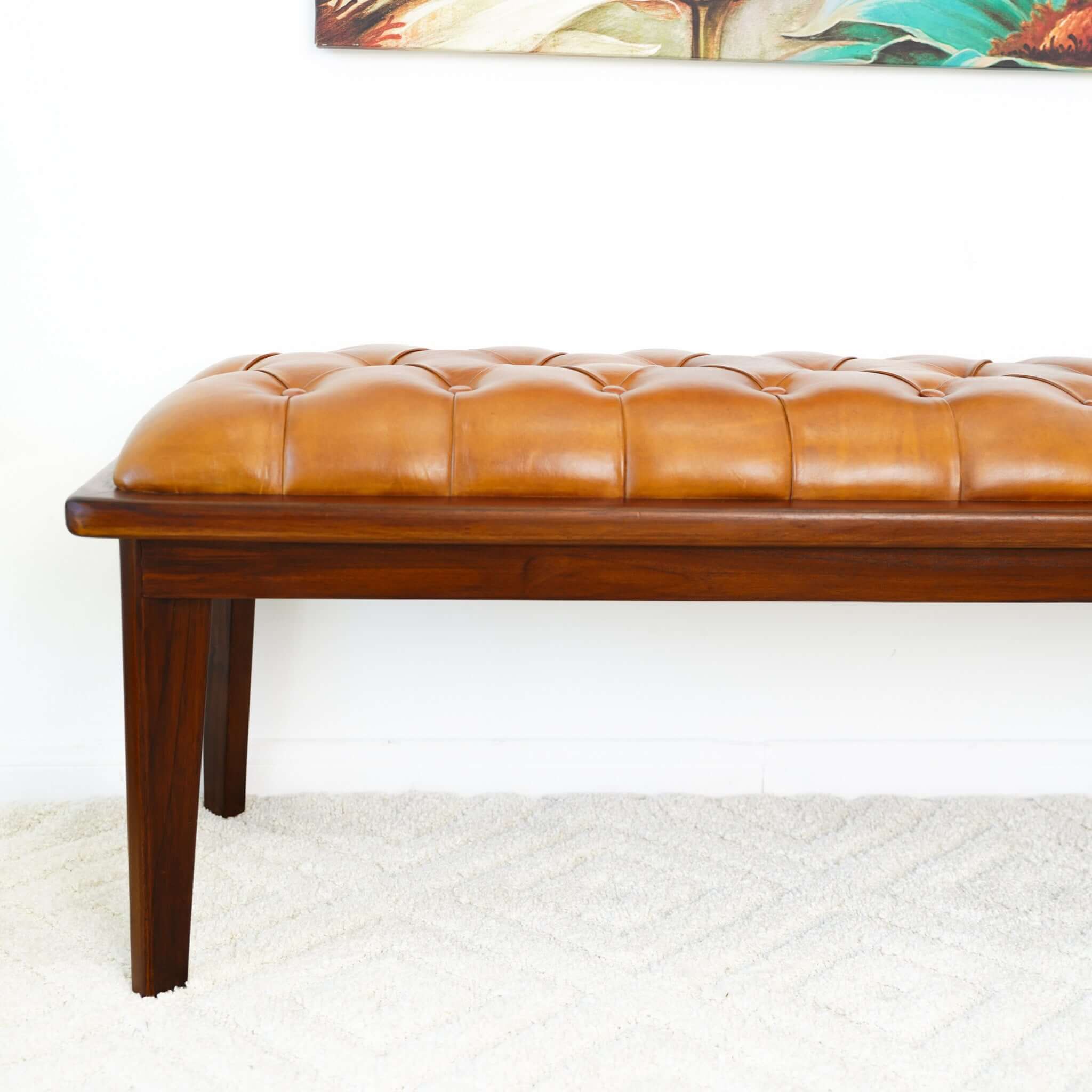 Pierre Tan Leather Bench