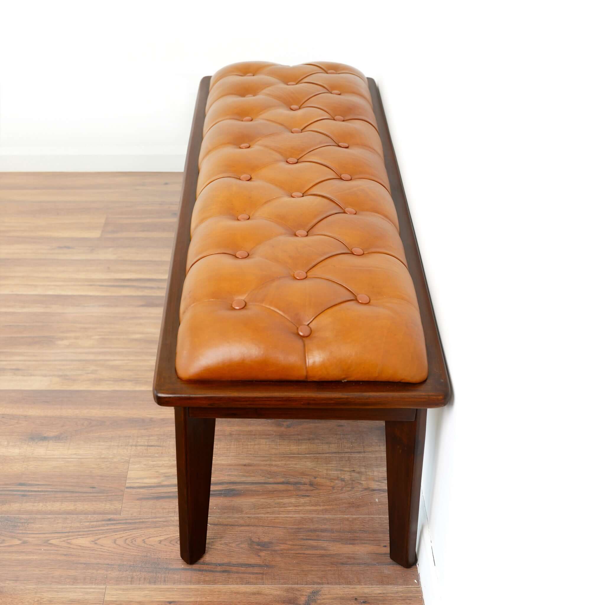 Pierre Tan Leather Bench