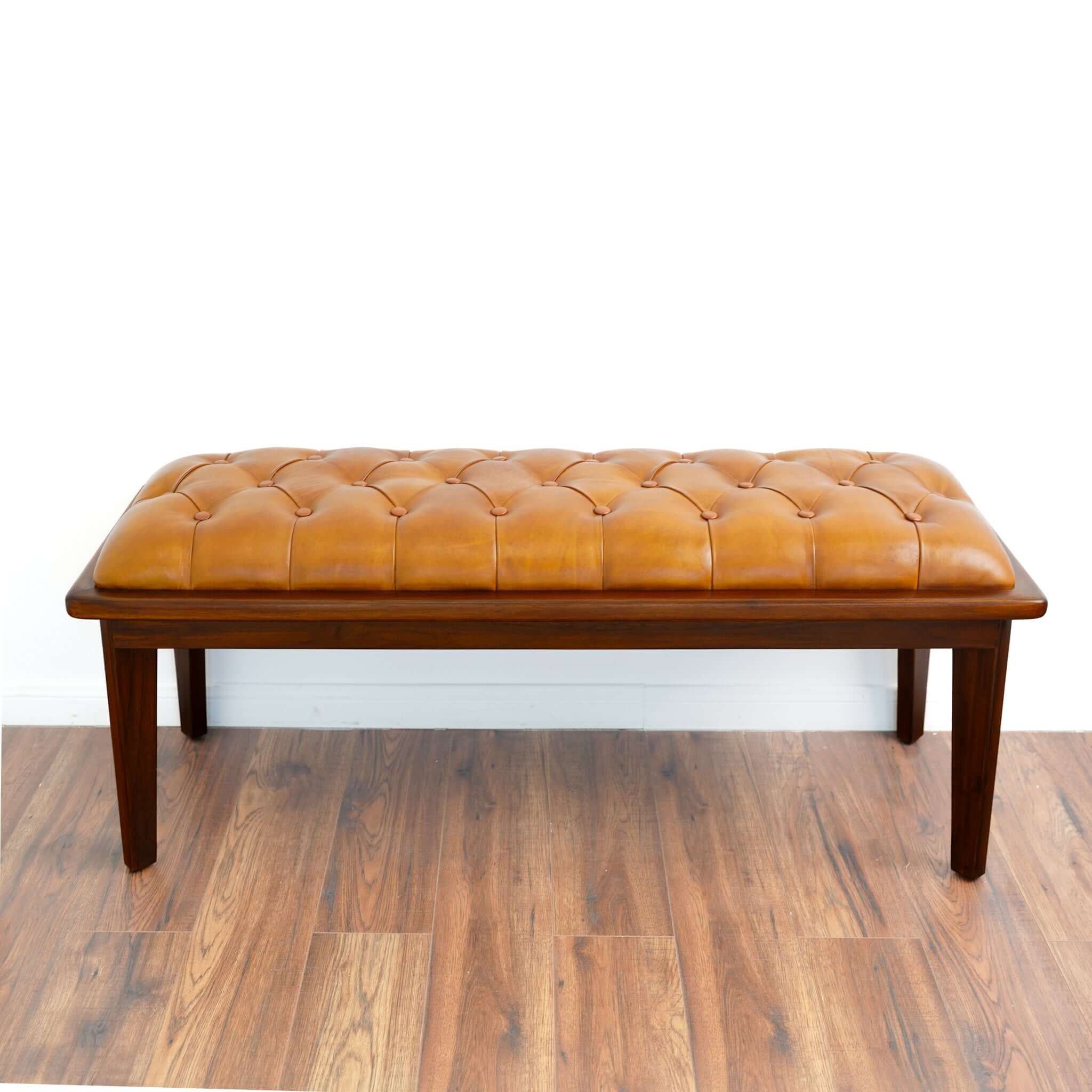 Pierre Tan Leather Bench