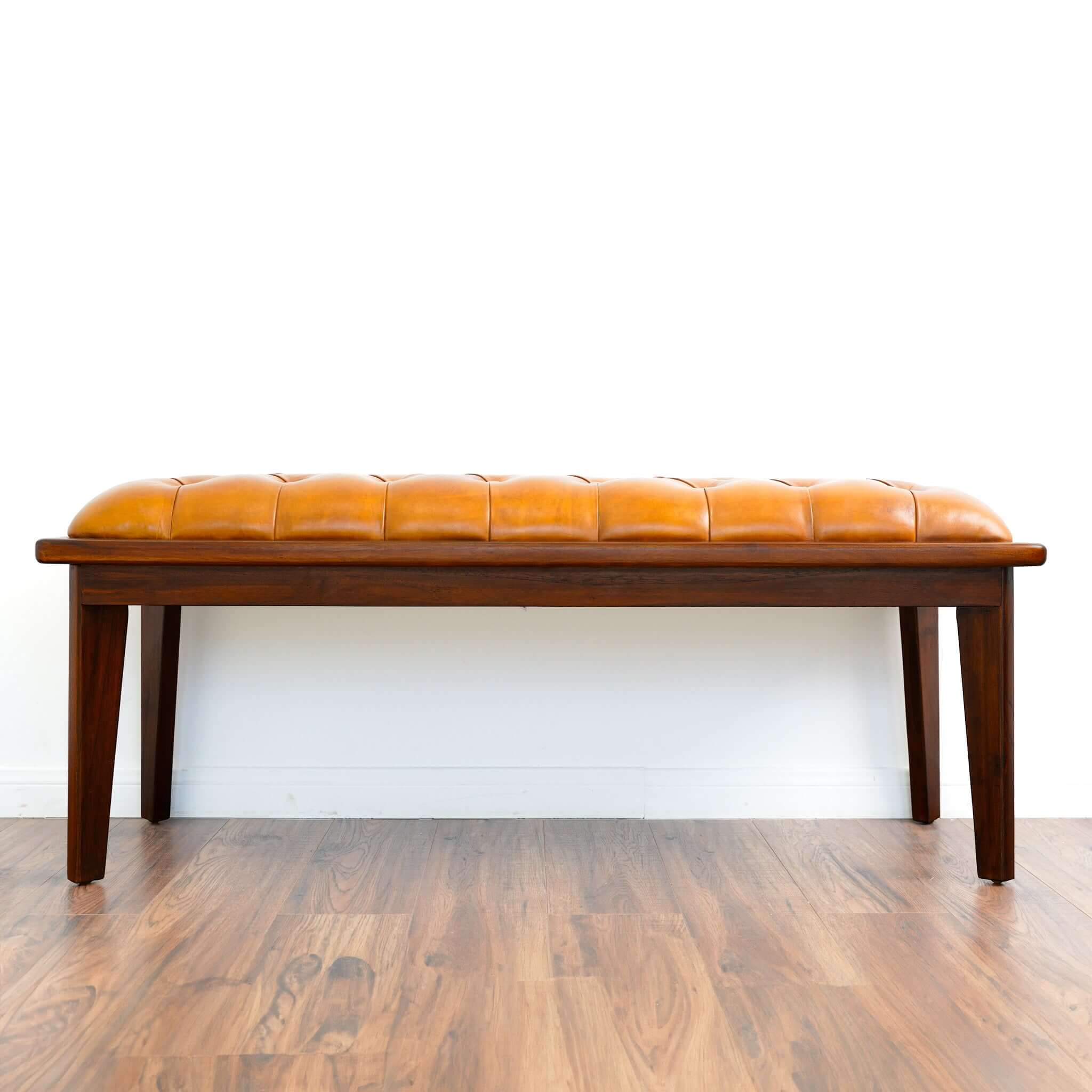 Pierre Tan Leather Bench