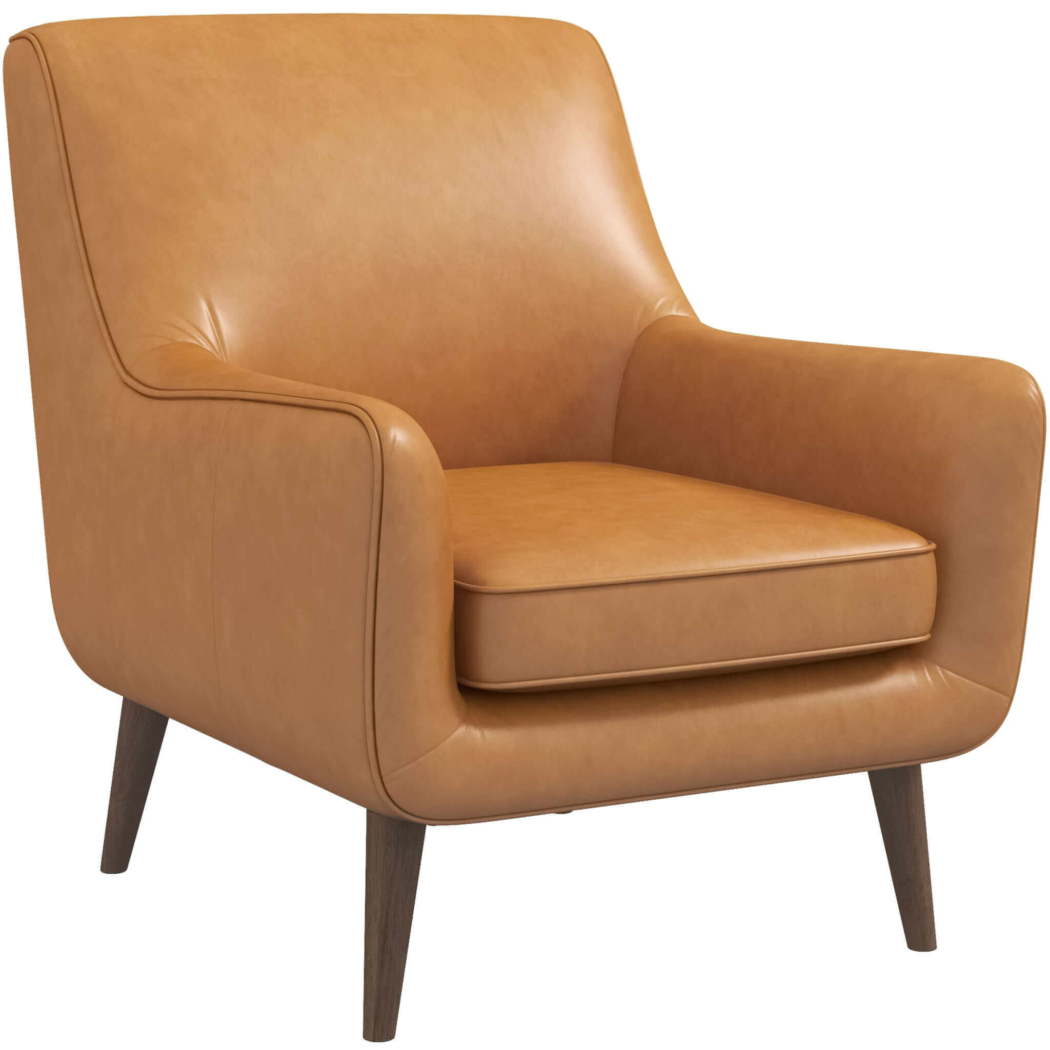 Larros Tan Leather Lounge Chair