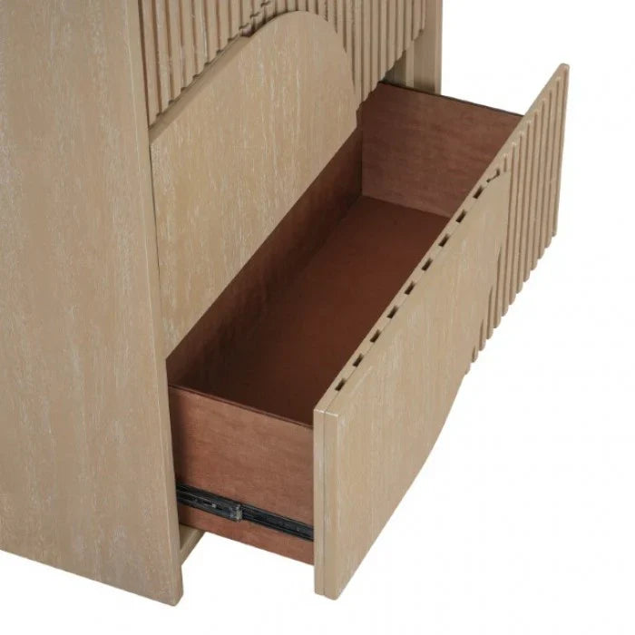Tangentry Modern Natural Rubberwood Chest of Dresser by Furniture of America