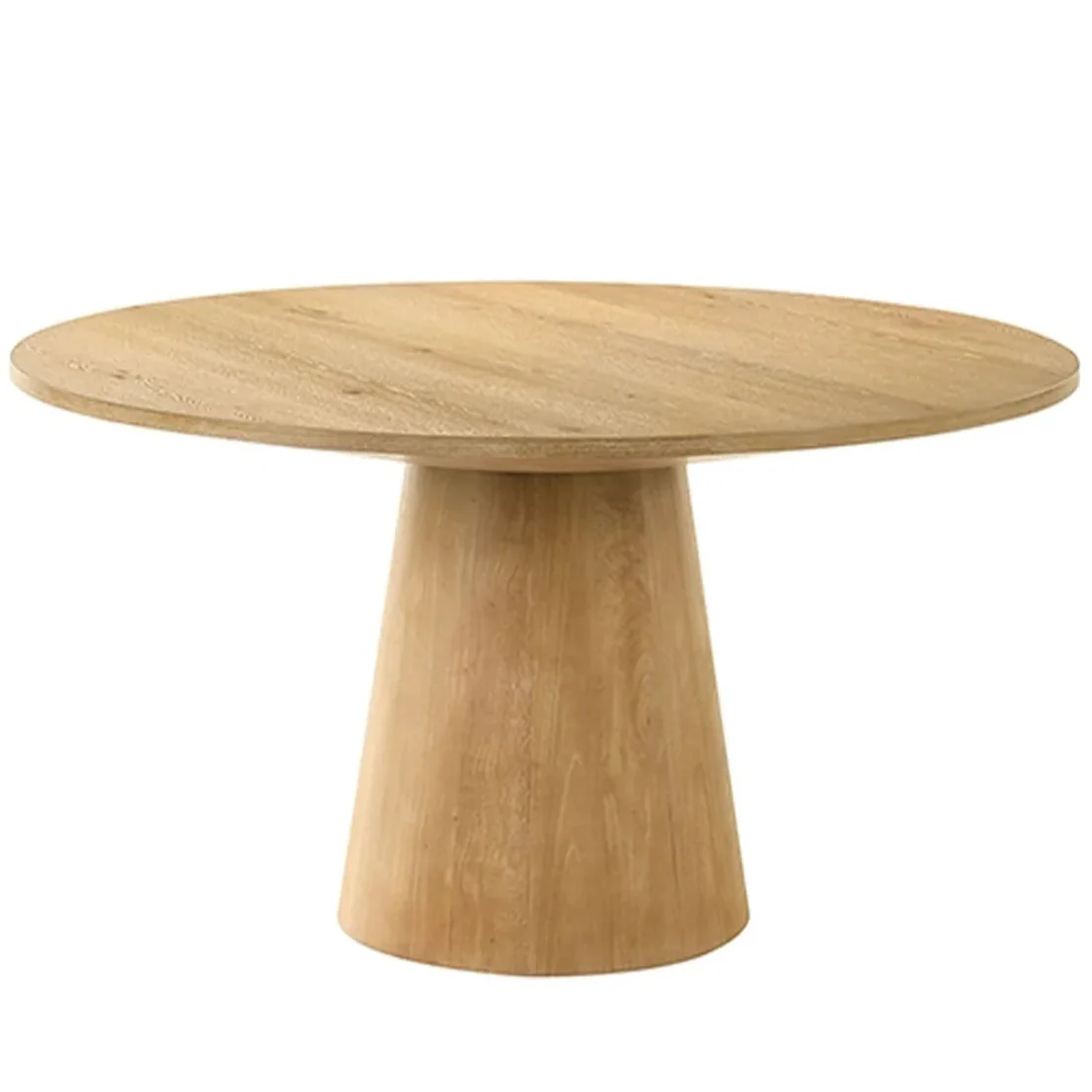 Tottenham Contemporary Oak Veneer 59-Inch Round Pedestal Dining Table