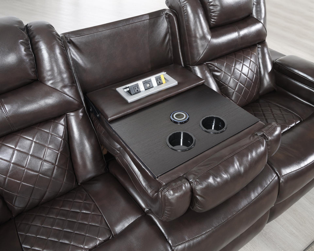 Dark Brown Power Reclining Sofa Collection