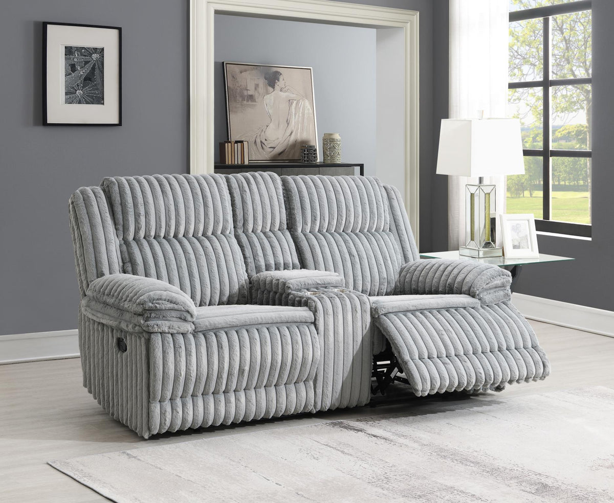 Gray Corduroy Motion Sofa Collection