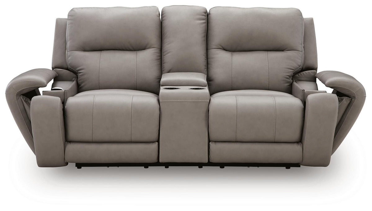 Real Reclining Loveseat by Ashley - image 5