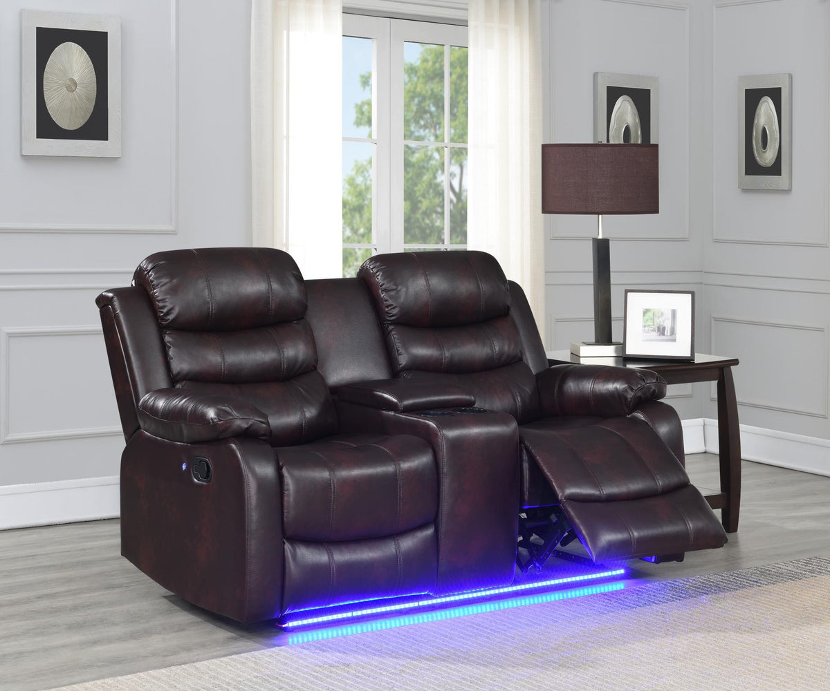 Brown LED Motion Sofa Collection