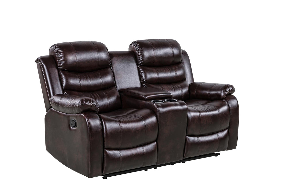 Brown Motion Sofa, Loveseat & Chair