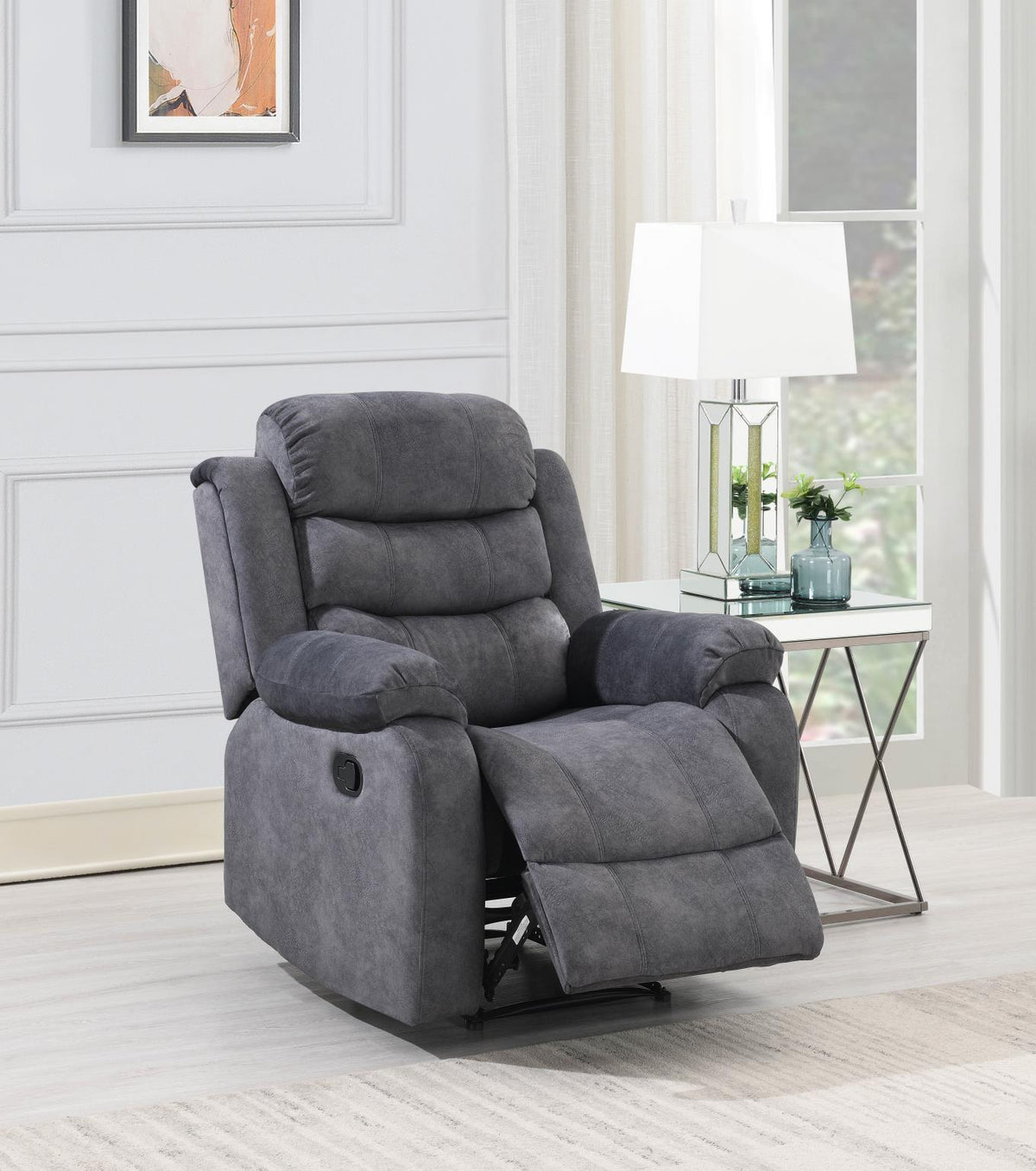 Gray Motion Sofa, Loveseat & Chair
