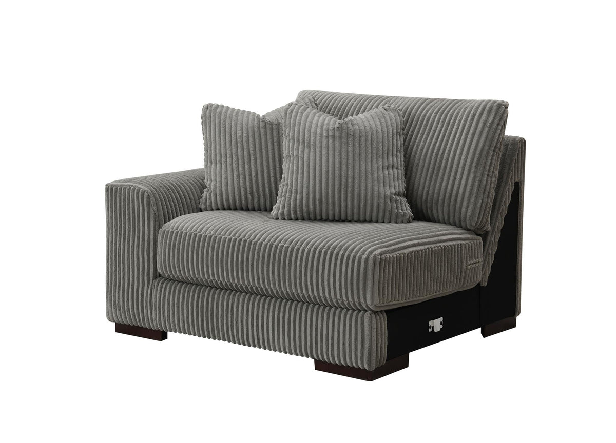 Gray Modular Sectional with Speaker Console