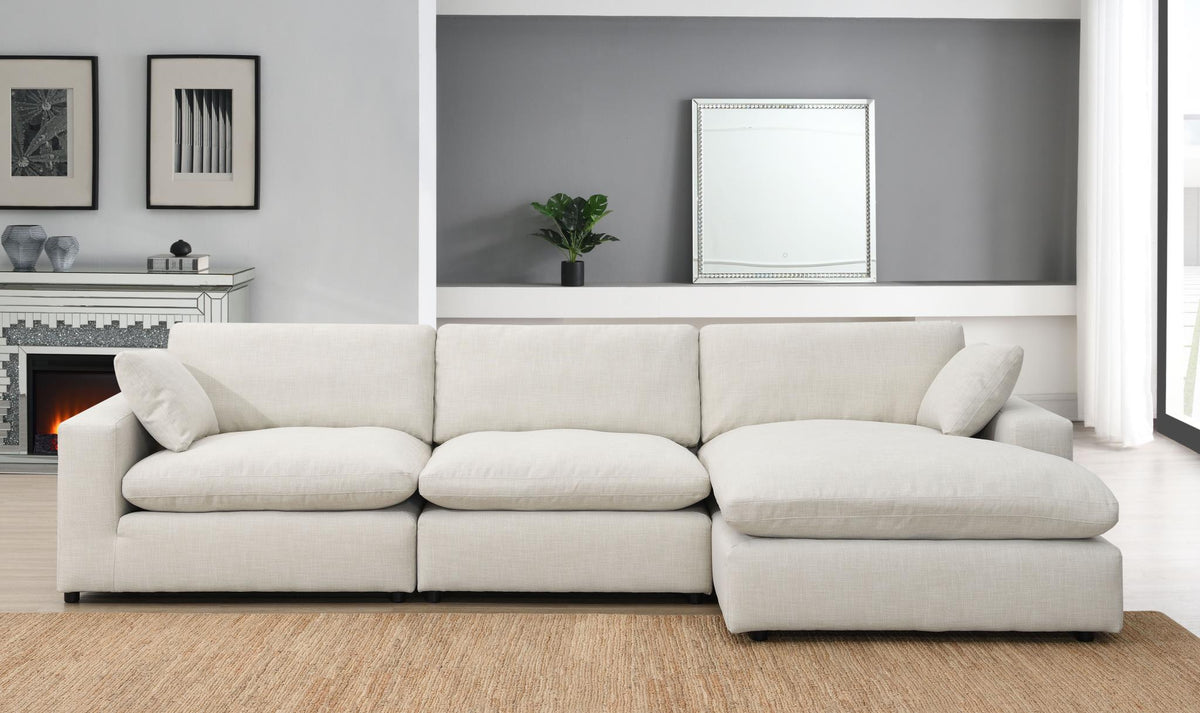 Linen Modular Sectional with USB-C Charging