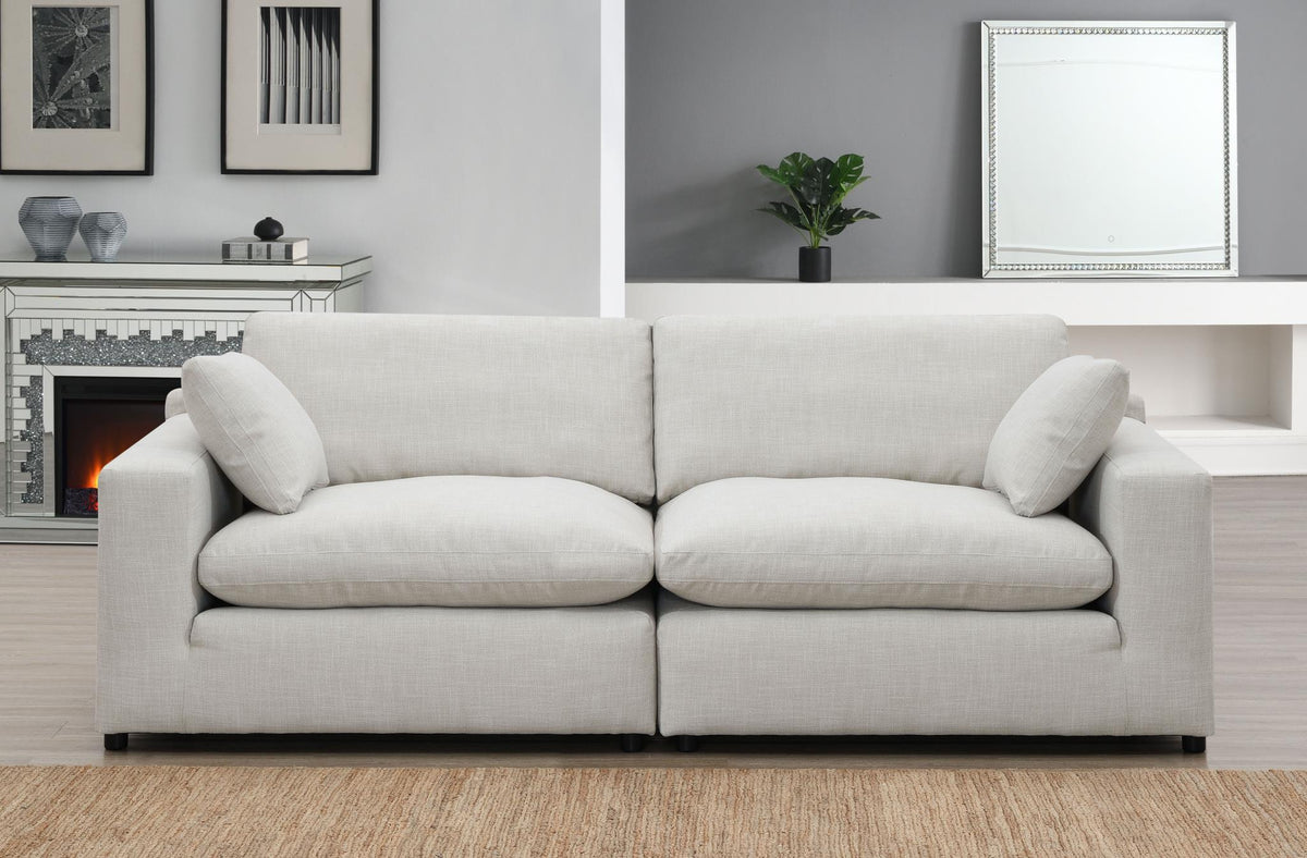 Linen Modular Sectional with USB-C Charging