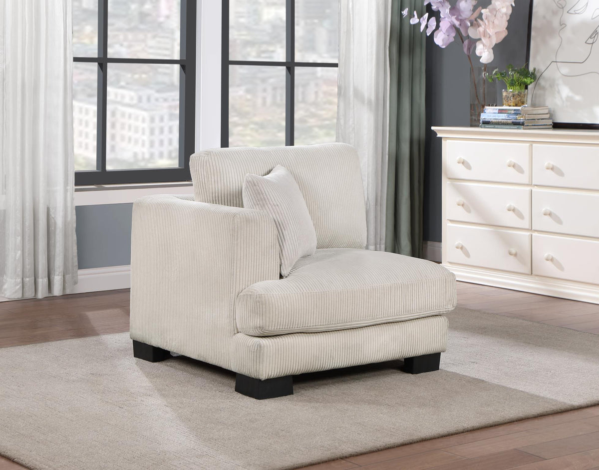 Beige Modular Sectional with Pillows