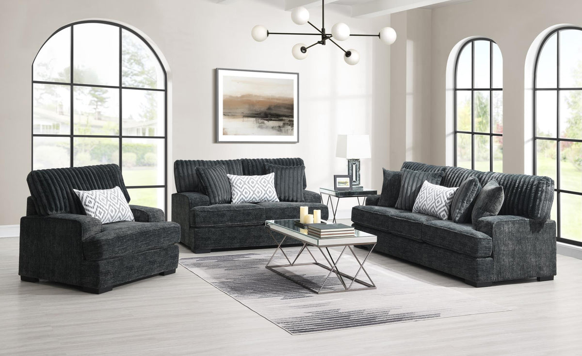 Charcoal Upholstered Seating Group