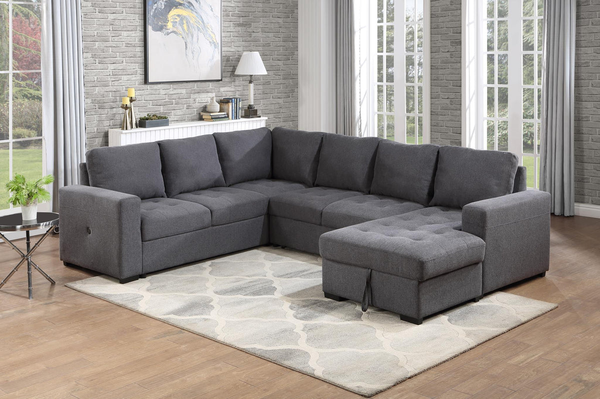 Gray 3-Piece Sectional