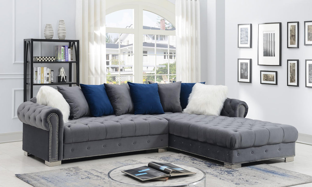 Dark Gray 2-Piece Sectional
