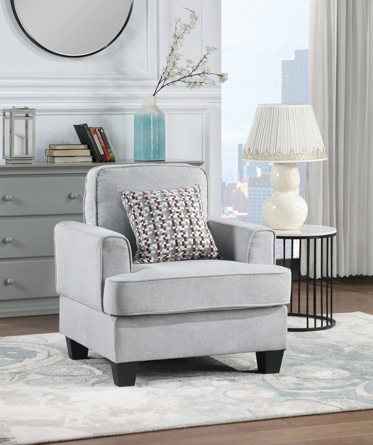 Silver Sofa, Loveseat & Chair