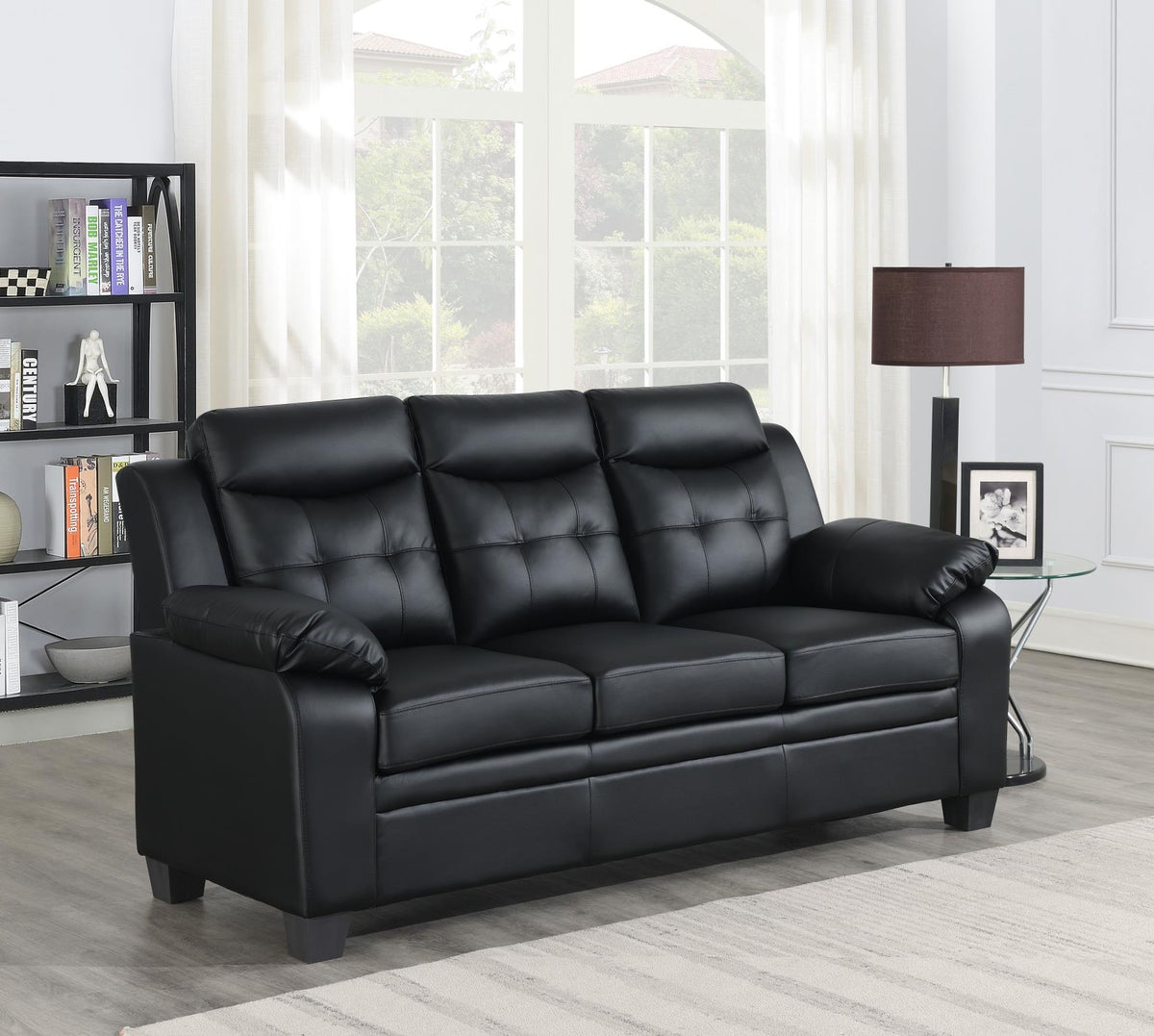 Black Upholstered Living Room Group