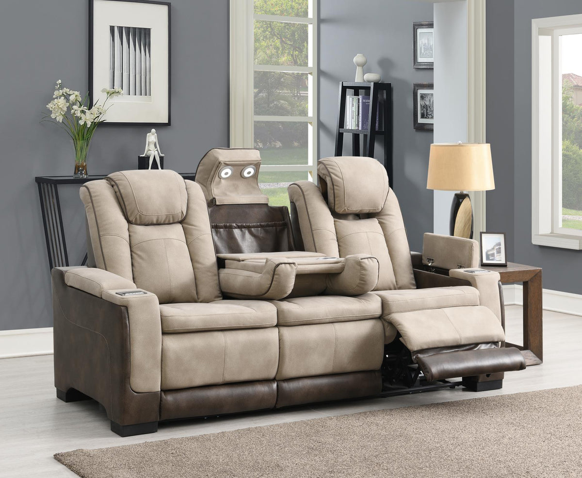 Sand Power Reclining Collection with USB Charging