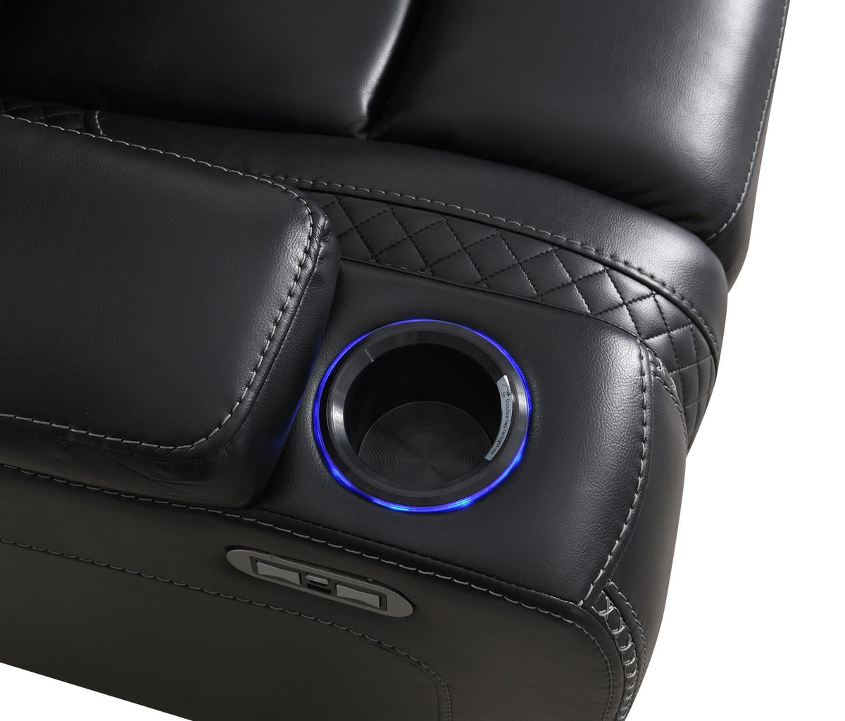 Black LED Power Reclining Sofa Collection