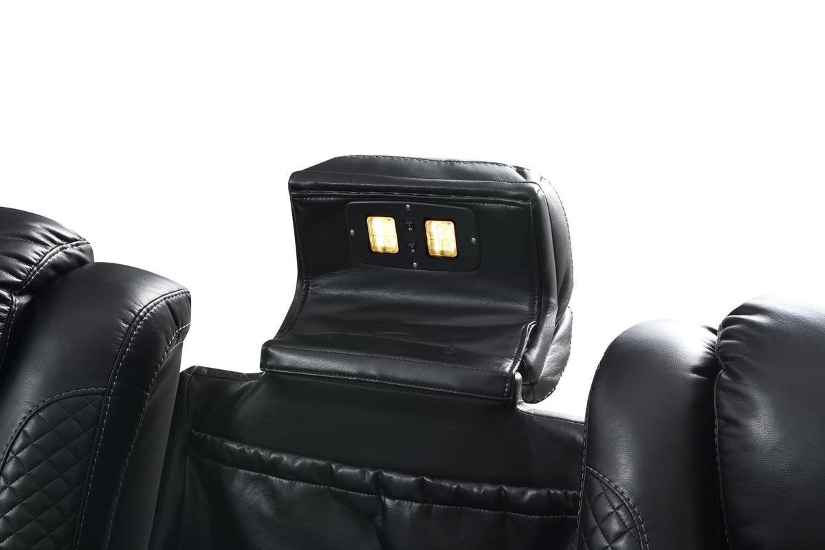 Black LED Power Reclining Sofa Collection