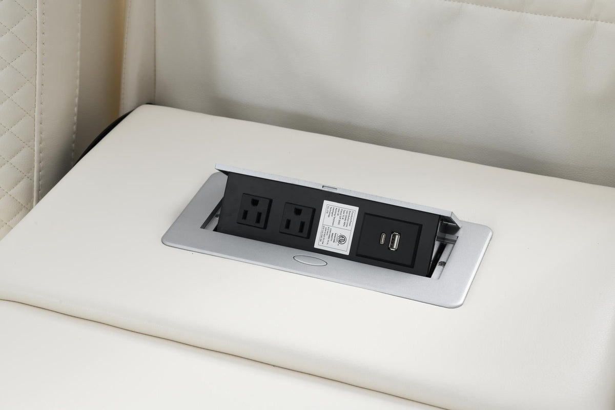 White LED Power Reclining Sofa Collection