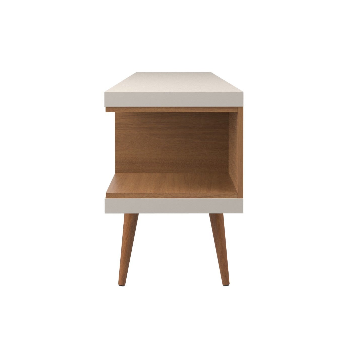 Utopia Free-Standing Off White and Maple Cream 71" TV Stand