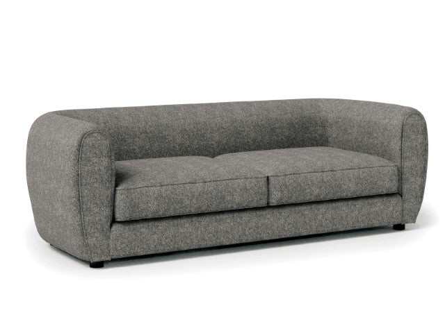 Verdal Contemporary Charcoal Gray Boucle Tuxedo Sofa