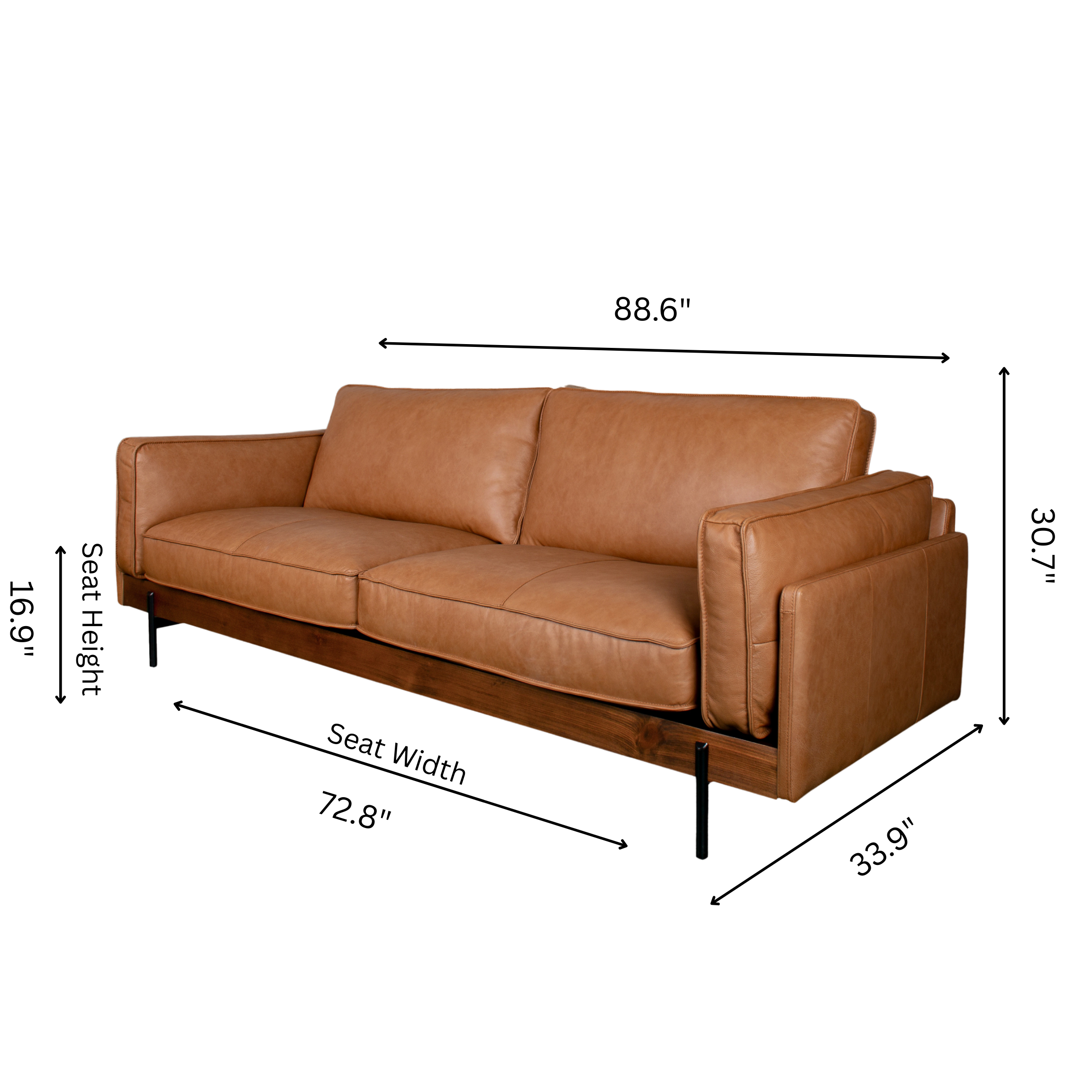 Visalia Leather Sofa