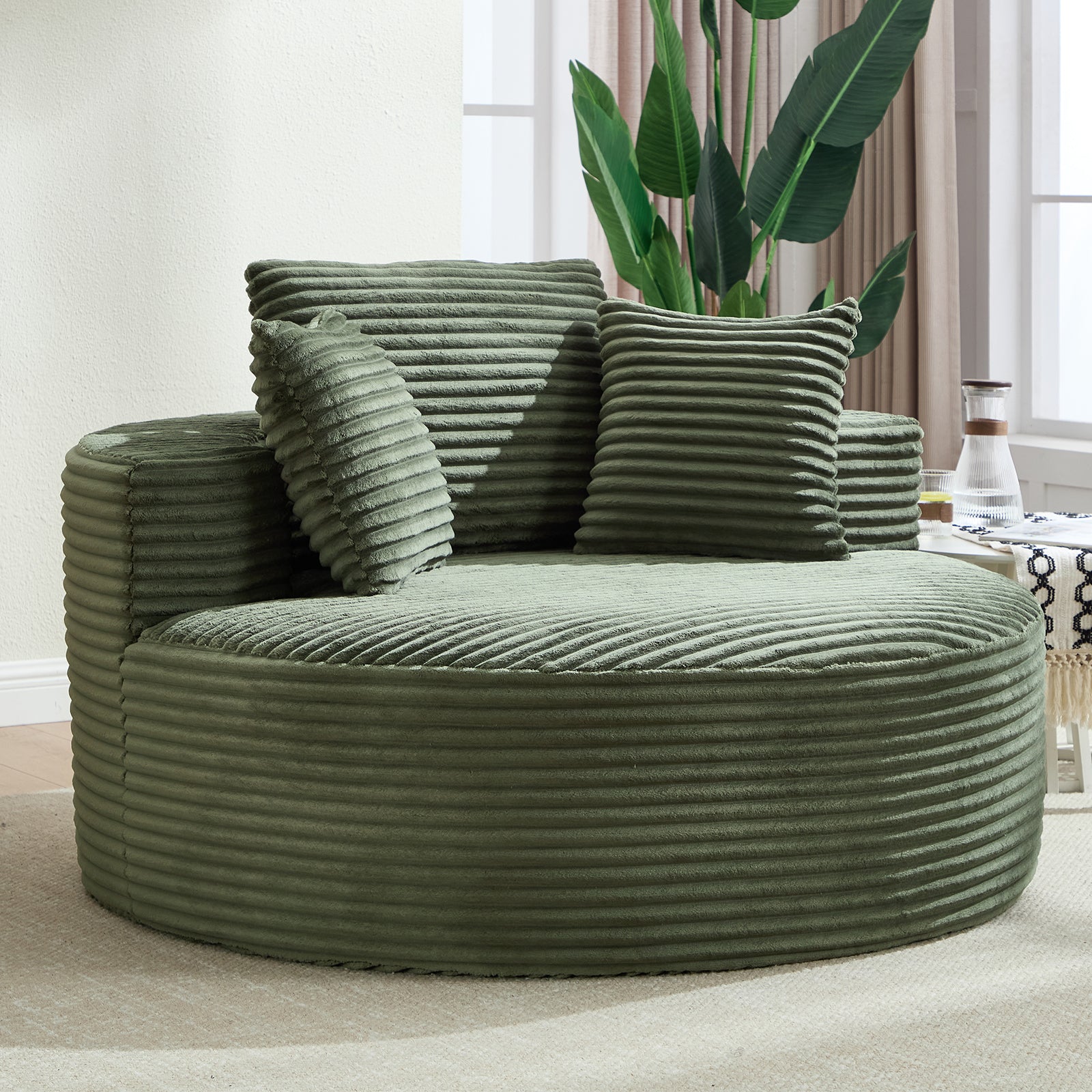 Walkers Round Velvet Sofa Bed with Memory Foam
