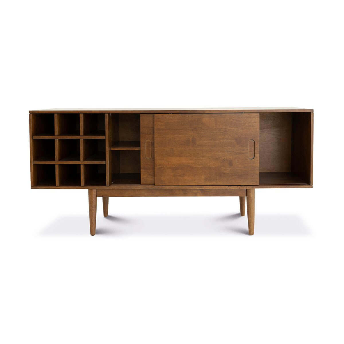 Vira Walnut Media Console TV Stand