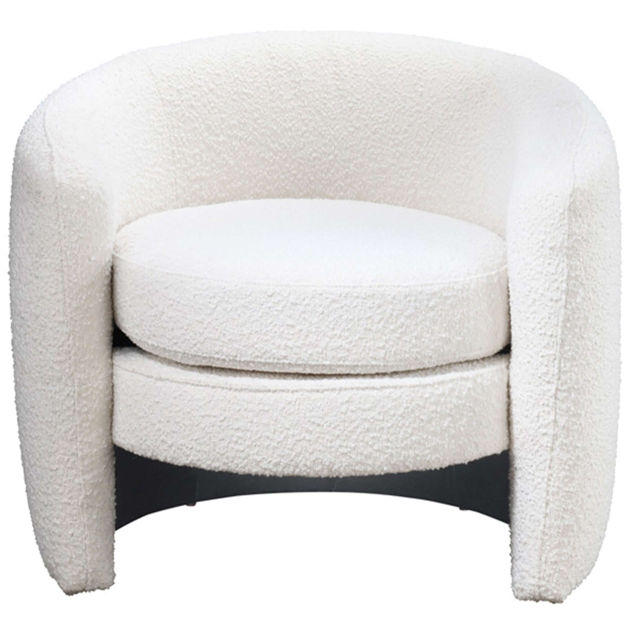 Pinni White Boucle Lounge Chair