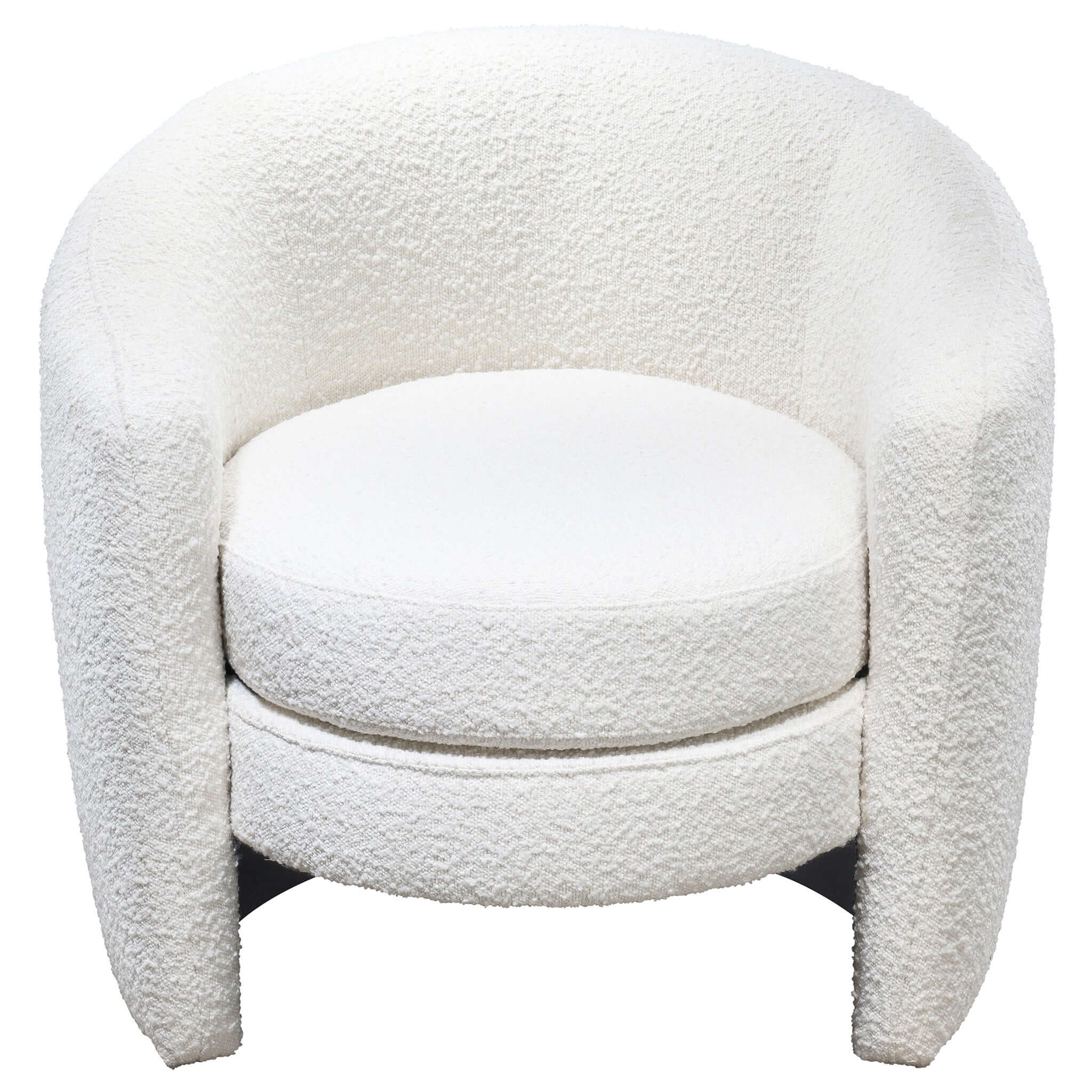 Pinni White Boucle Lounge Chair