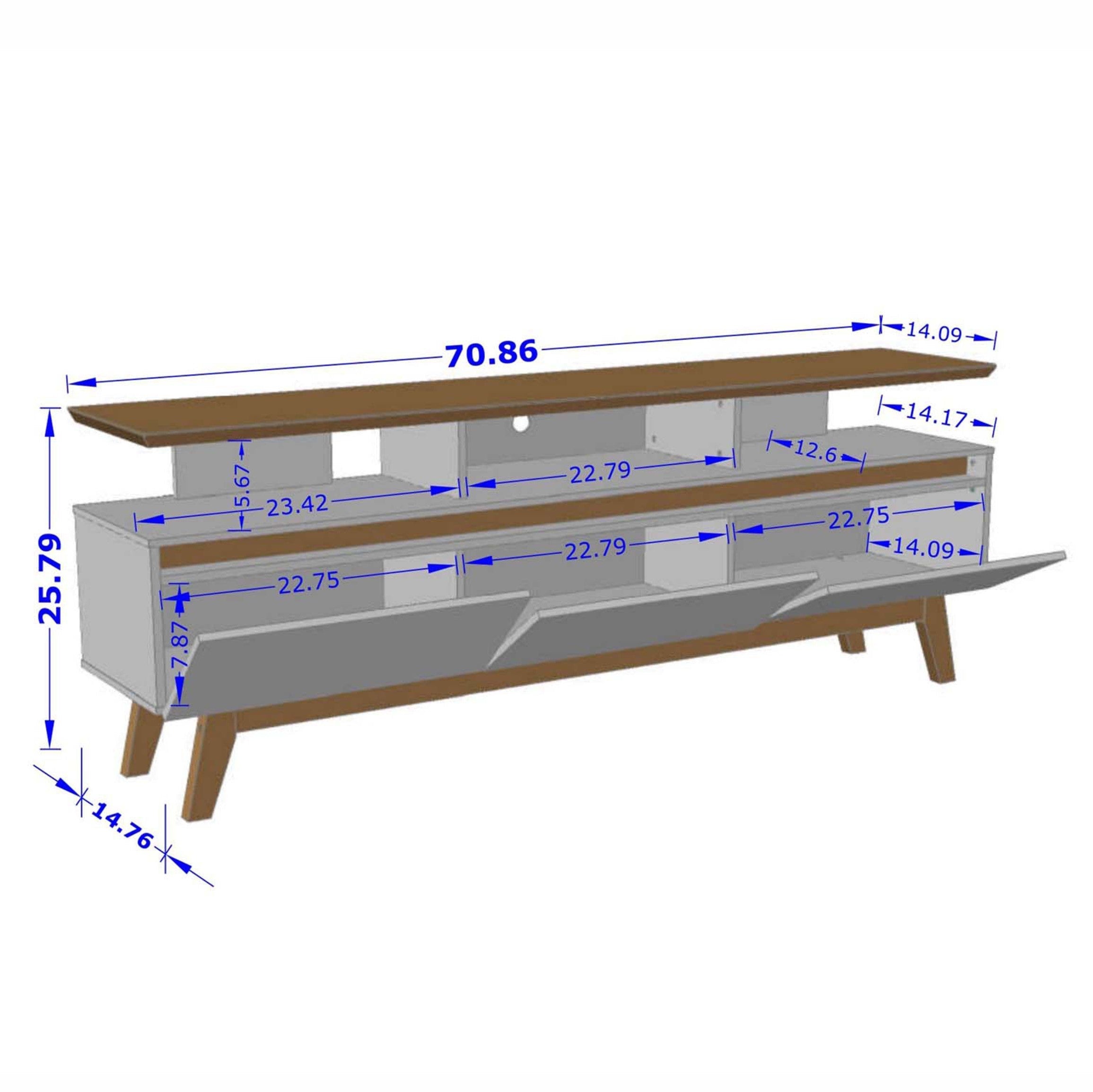 Yonkers 70.86 TV Stand - White