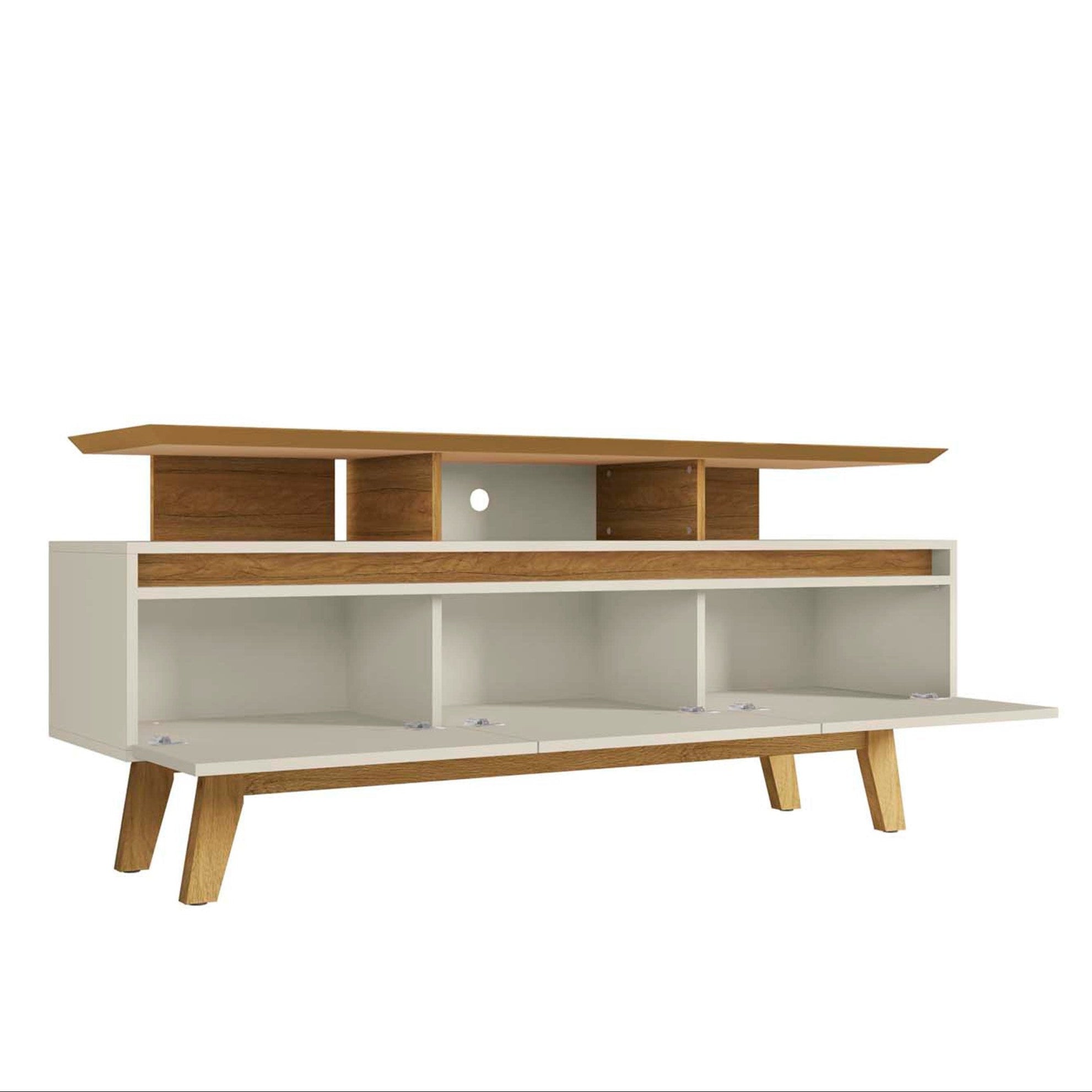 Yonkers TV Stand - Off White and Natural