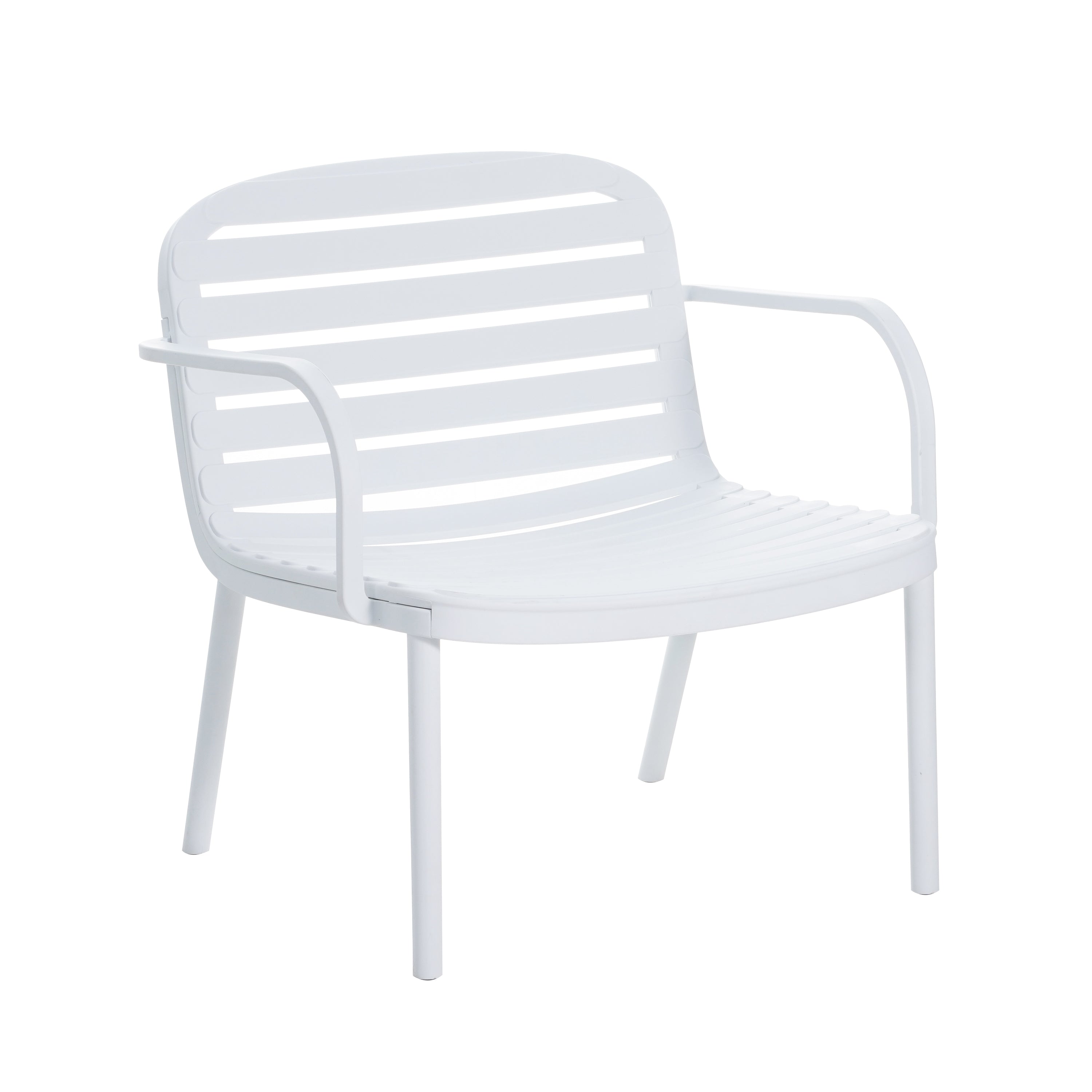 Luna Outdoor Chat Set Cushioned Seating - White