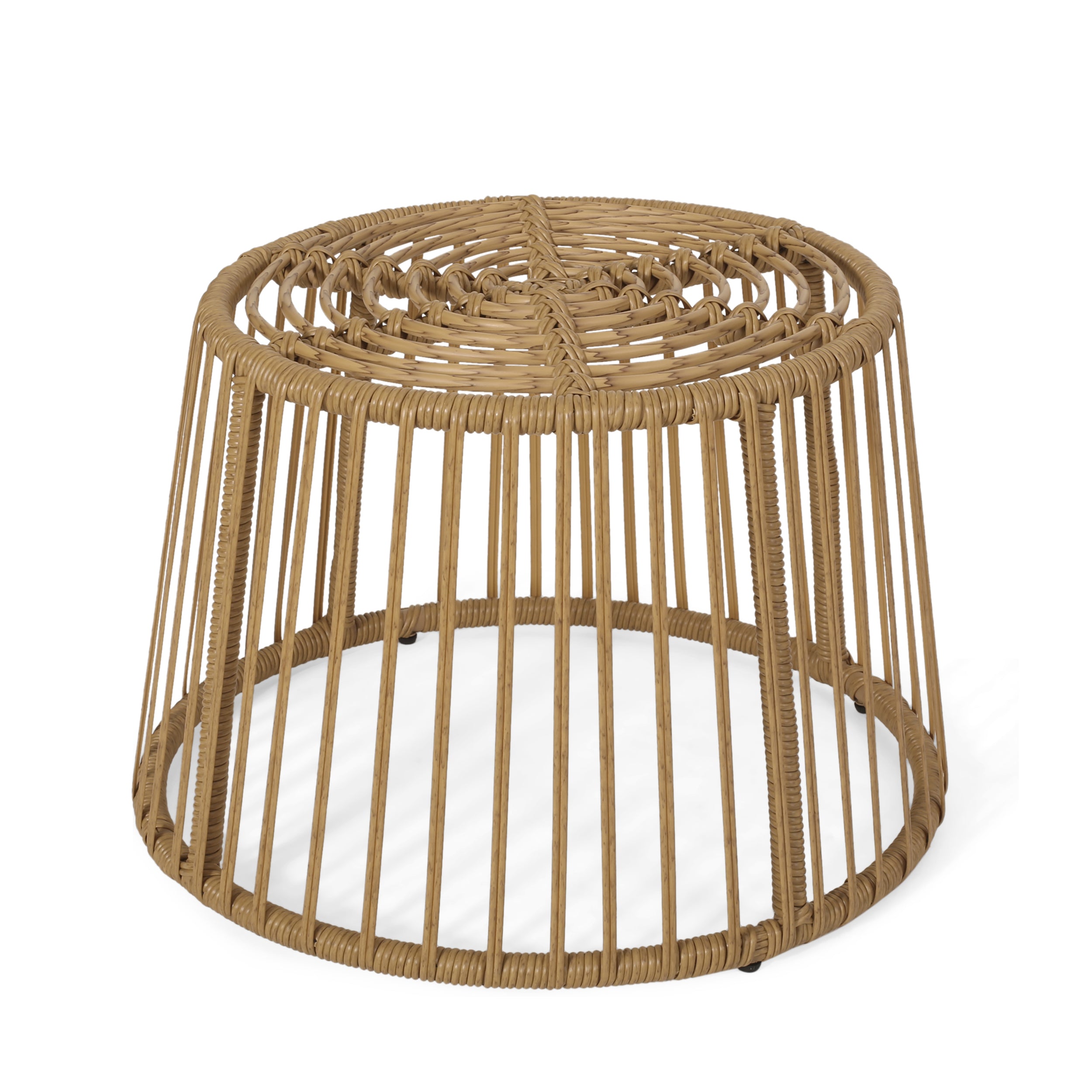 Outdoor Club Chair Rattan Frame - Light Brown
