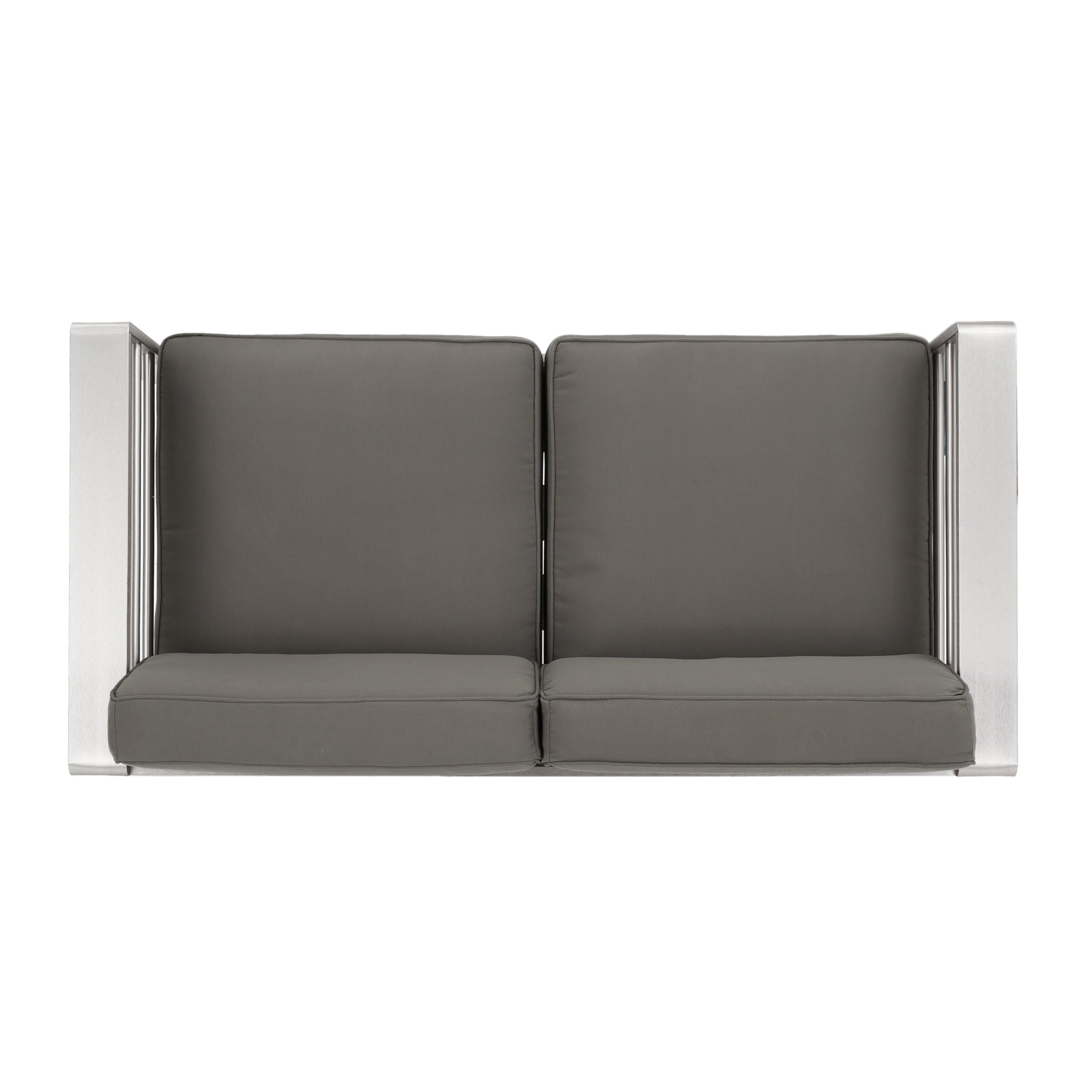 Loveseat Outdoor Loveseat Cushioned Seating - Gray