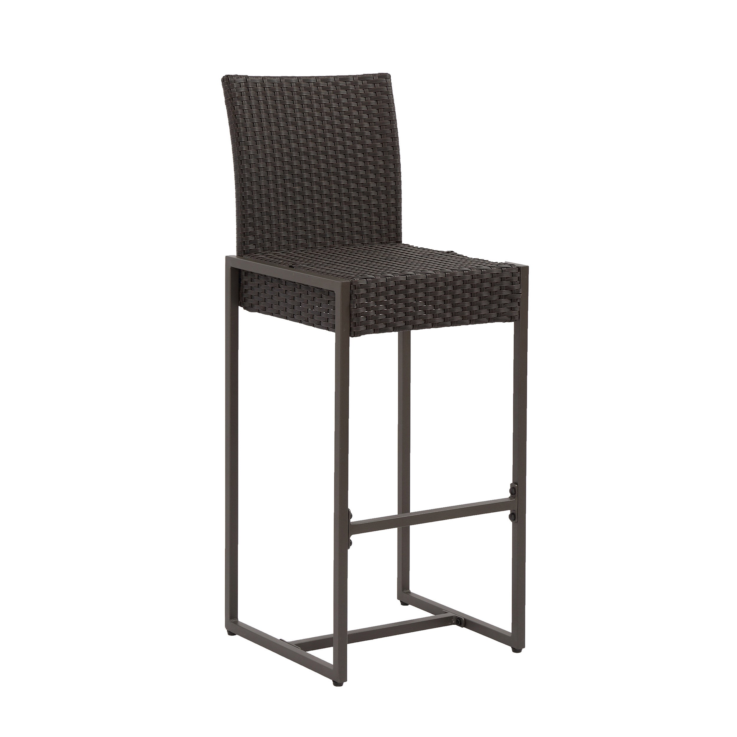Barstool Outdoor Bar Stool Outdoor Seating - Dark Brown