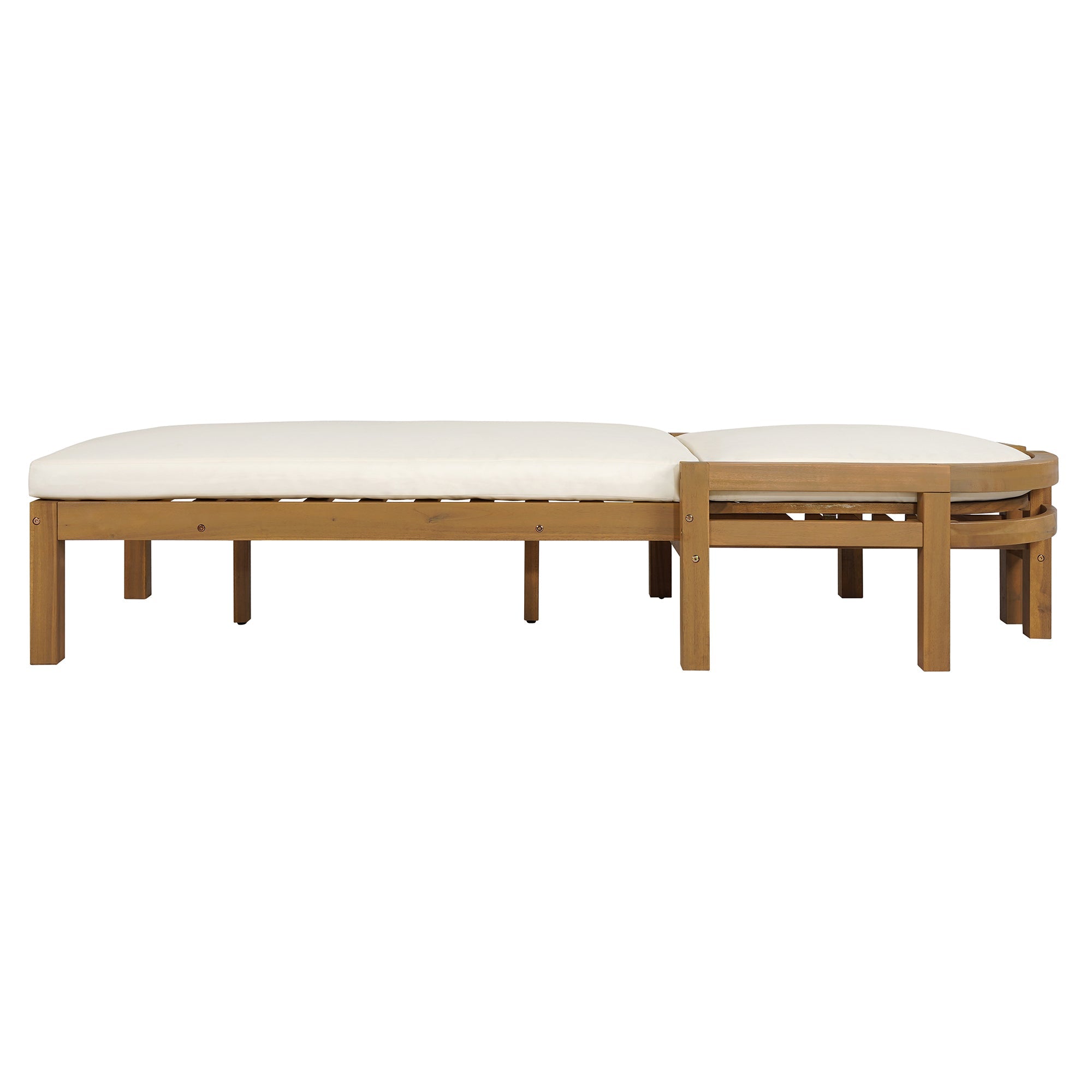 Trexm Outdoor Chaise Lounge Adjustable Back