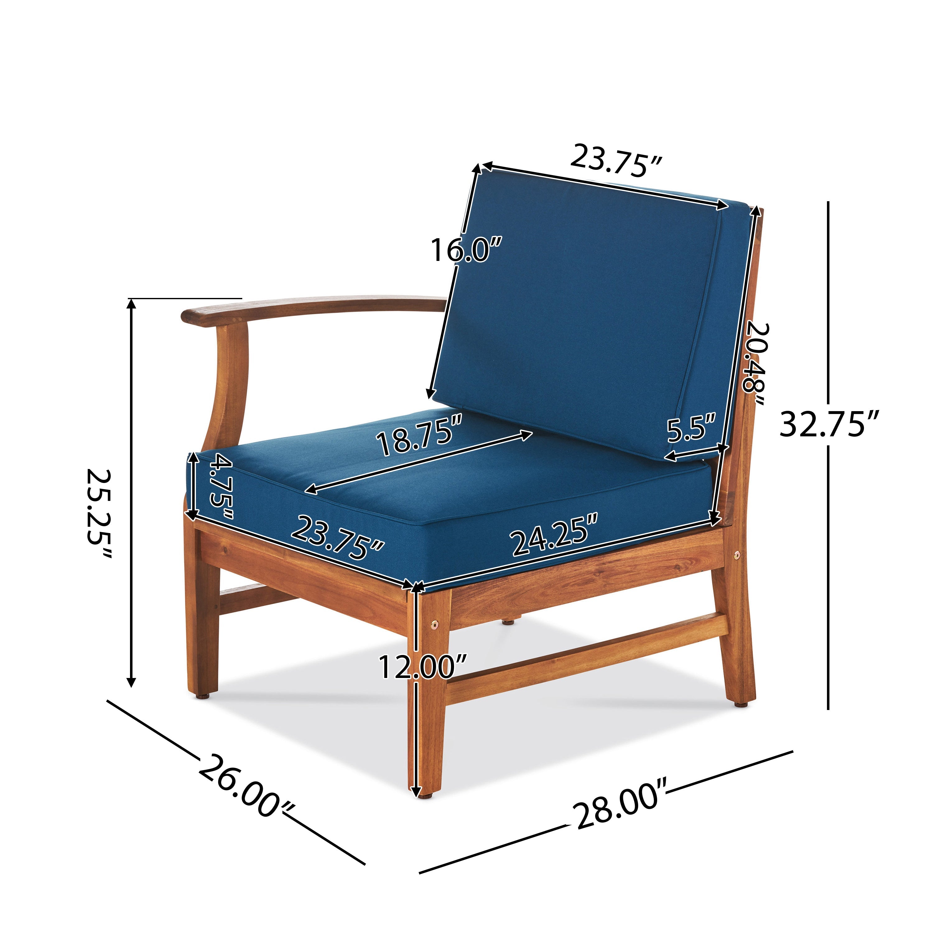 Perla Outdoor Sofa Set Patio Seating - Blue