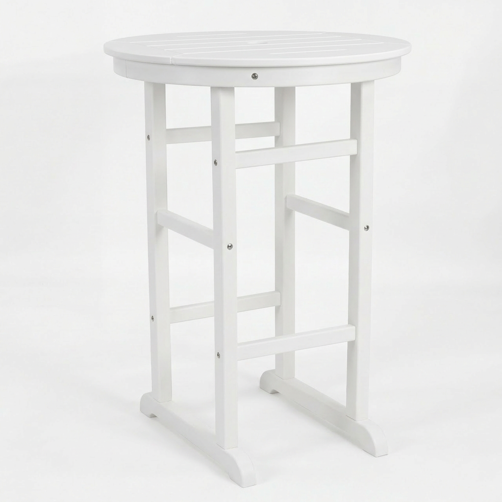 Hdpe Outdoor Bistro Set HDPE Frame - White