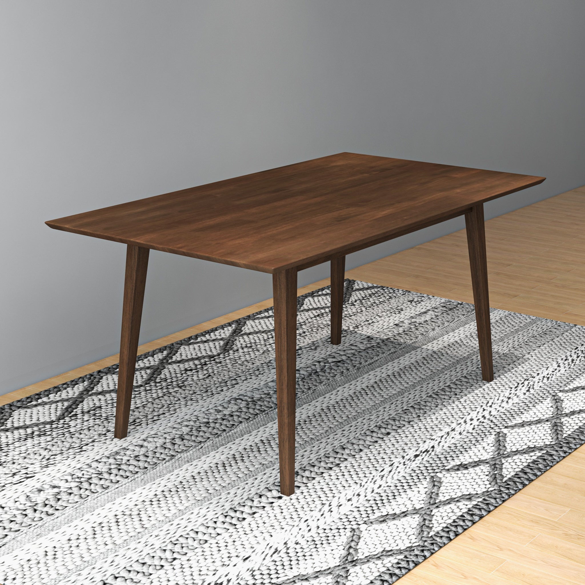 Adira Solid Wood Walnut Large Dining Table